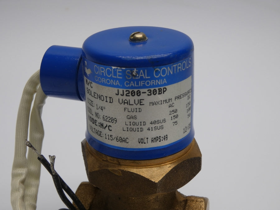 CIRCLE SEAL CONTROLS JJ200-30BP 115V .49A 75-250PSI 1/4" NSNP