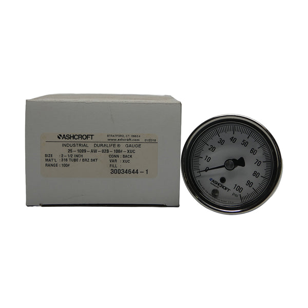 ASHCROFT 25-1009-AW-02B-100#-XUC 100PSI NSMP