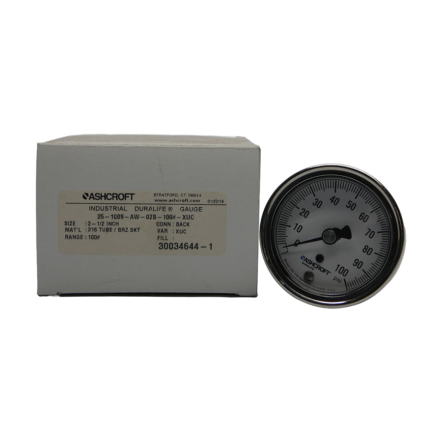 ASHCROFT 25-1009-AW-02B-100#-XUC 100PSI NSMP