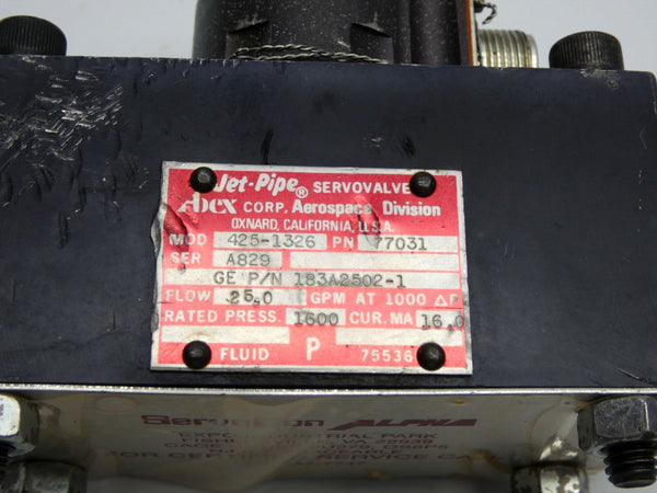 JET-PIPE 425-1326 77031 1600PSI 25.0/GPM UNMP