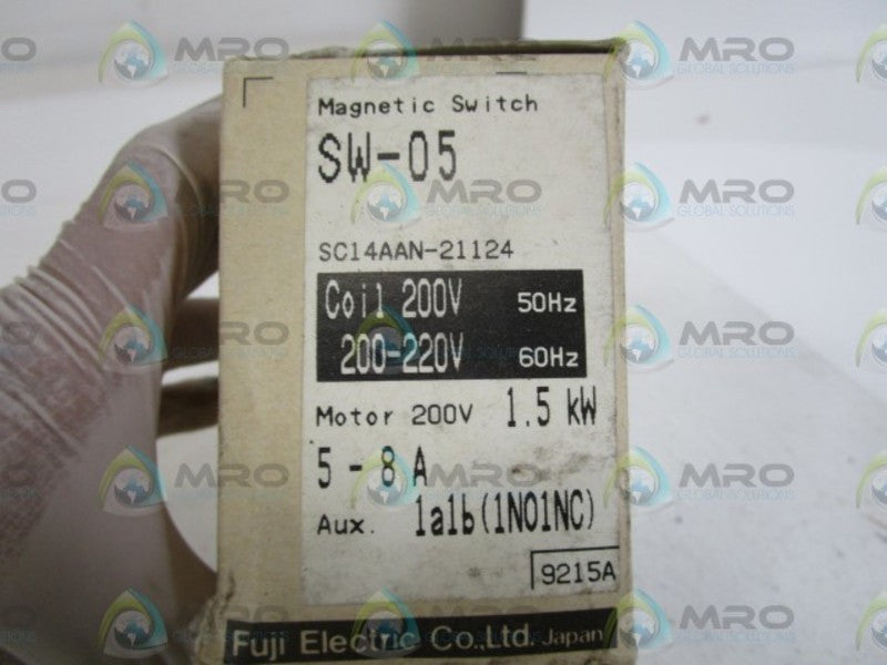 FUJI ELECTRIC MAGNETIC SWITCH 5-8A SW-05 NSMP