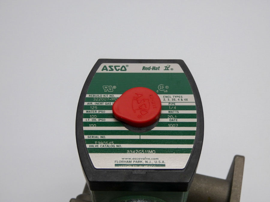 ASCO 8342G511MO 120V 100-125PSI 1/4" NSNP