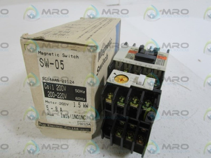 FUJI ELECTRIC MAGNETIC SWITCH 5-8A SW-05 NSMP