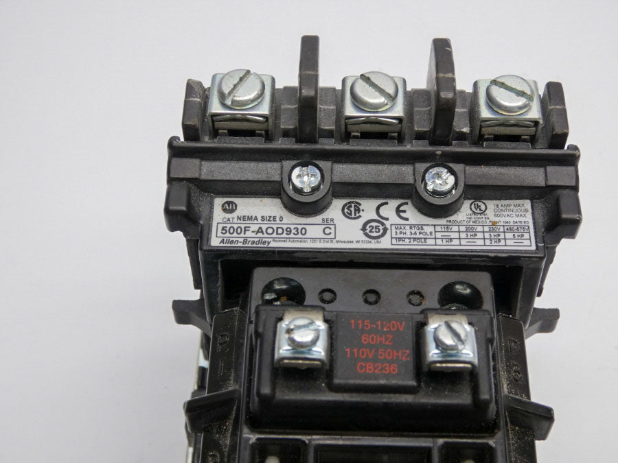 INDUSTRIAL SPARE PART 500F-AOD930 SER. C 110/115-120V 18A UNMP