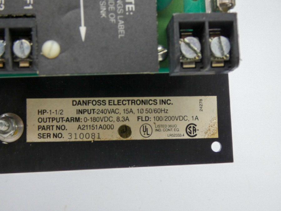 DANFOSS ELECTRONICS A21151A000 240VAC 15A UNMP