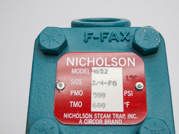 NICHOLSON 4652 3/4-F0 500PSI NSNP
