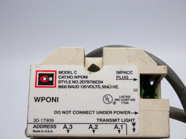 CUTLER HAMMER WPONI 120V (AS PICTURED) UNMP