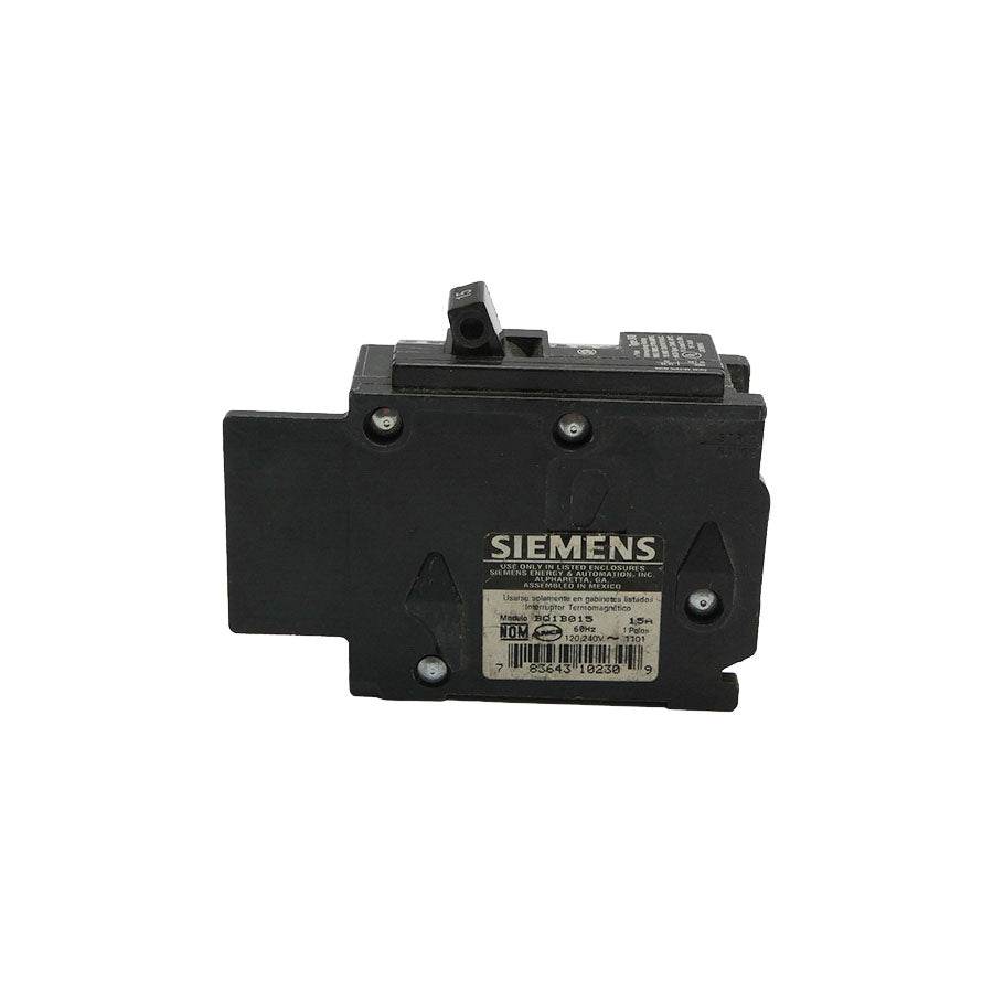 SIEMENS BQ1B015 120/240V 15A UNMP