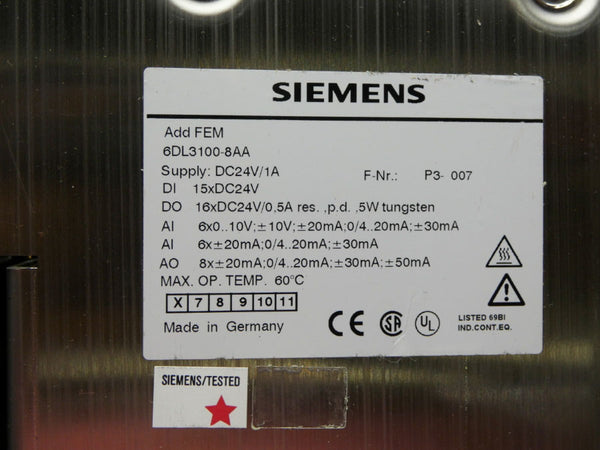 SIEMENS 6DL3100-8AA VER. 06 24VDC 1A NSMP