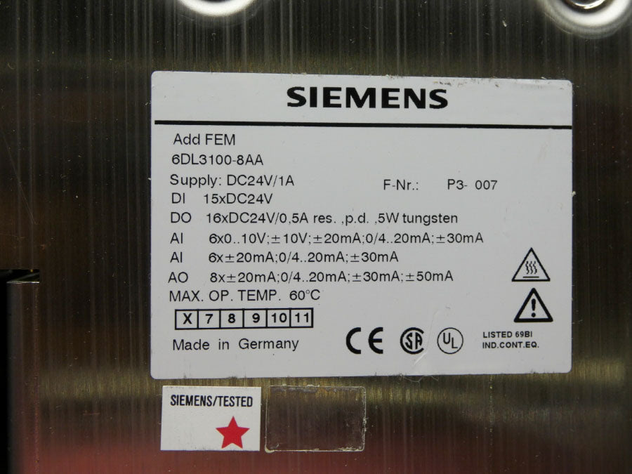SIEMENS 6DL3100-8AA VER. 06 24VDC 1A NSMP