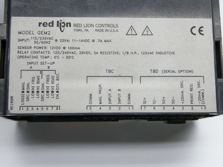 RED LION CONTROLS GEM20160 115/230VAC .7A UNMP