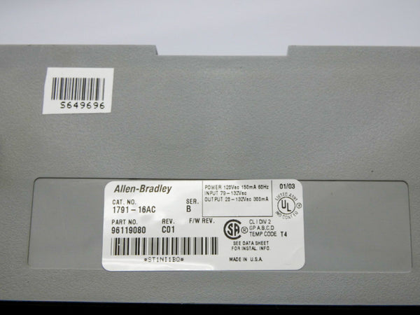 INDUSTRIAL SPARE PART 1791-16AC SER. B REV. C01 79-132VAC (NO DOOR/COVER) (AS IS) UNMP