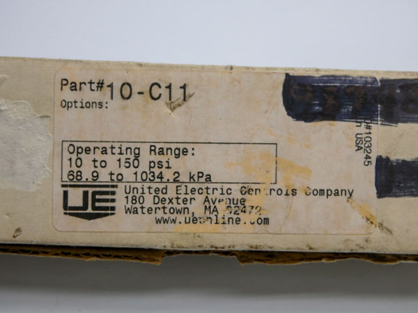 UNITED ELECTRIC 10-C11 250VAC 5A 10-150PSI NSMP