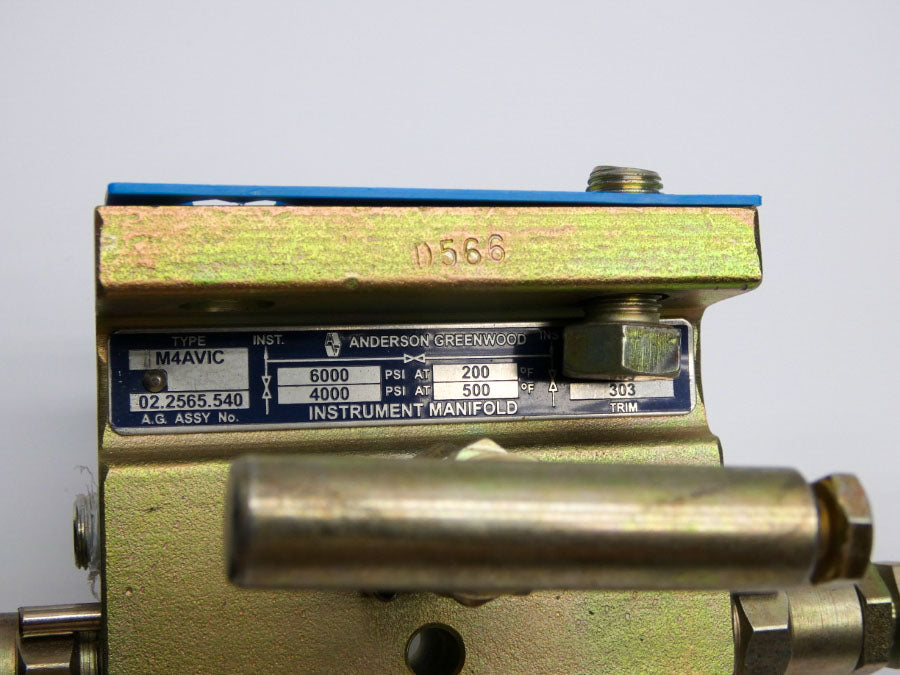 ANDERSON GREENWOOD M4AVIC 02.2565.540 6000PSI NSNP