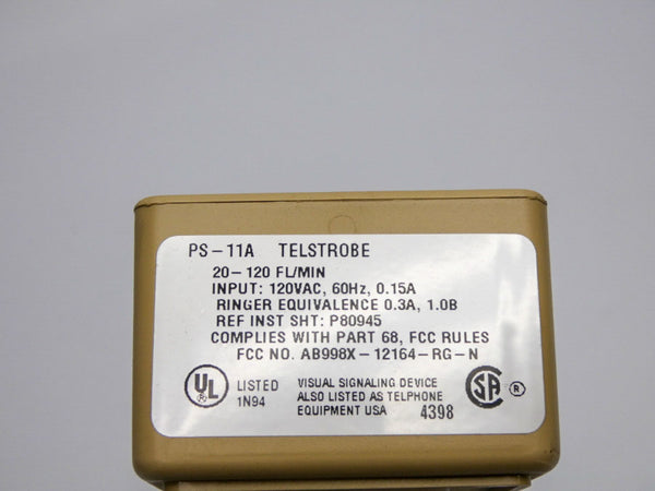 WHEELOCK PS-11A 120VAC 0.15A UNMP