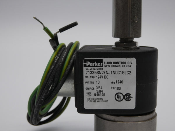 PARKER 71335SN2ENJ1N0C1GLC2 24VDC 180PSI 3/64" NSMP