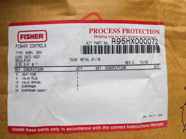 FISHER R95HX000072 REV. C NSMP