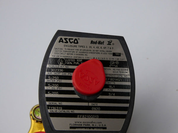 ASCO EF8210G013 120V 5-250PSI 3/4" NSMP
