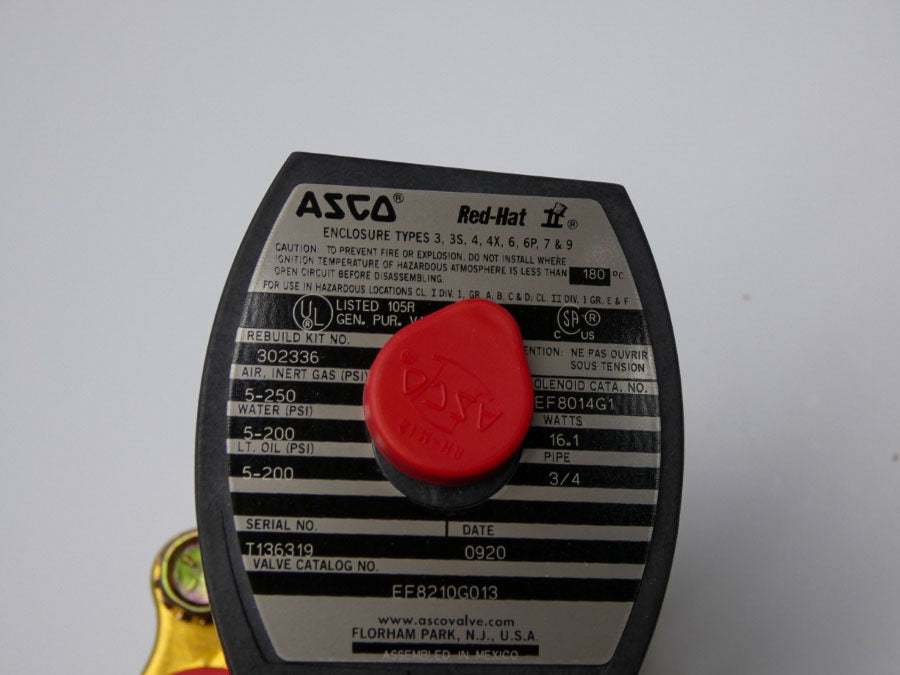 ASCO EF8210G013 120V 5-250PSI 3/4" NSMP