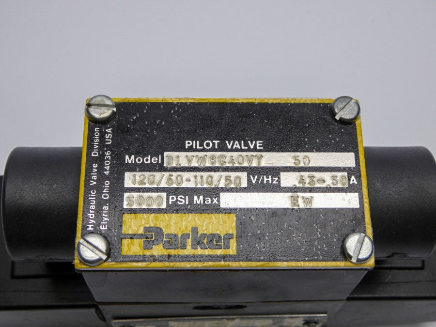 PARKER D1VW8C40VY 110/120V .43-.50A 5000PSI NSNP