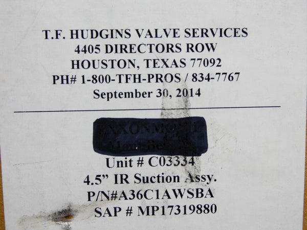 T.F. HUDGINS A36C1AWSBA 4.5" NSMP
