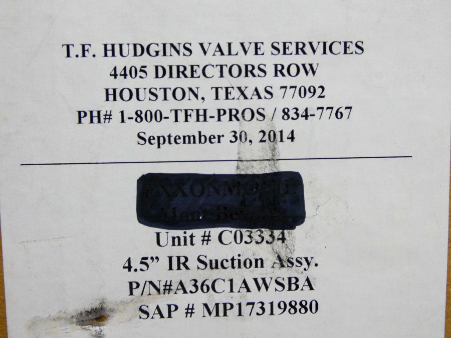 T.F. HUDGINS A36C1AWSBA 4.5" NSMP