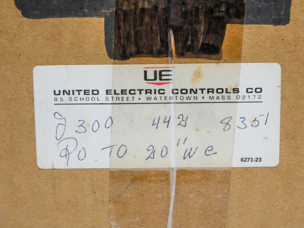 UNITED ELECTRIC J300-442 125/250VAC 15A 225PSI 0-20"WC NSMP