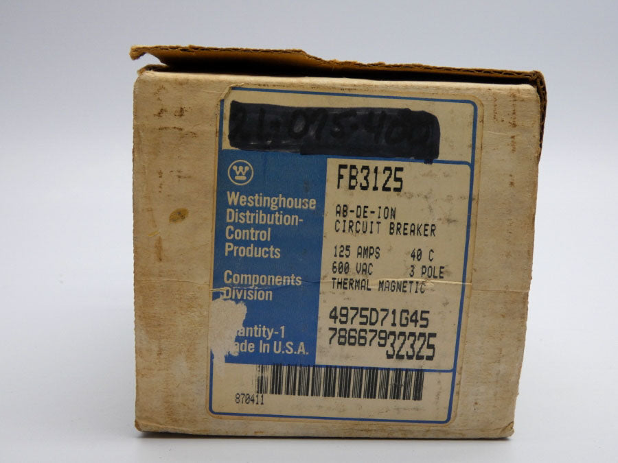 WESTINGHOUSE FB3125 600VAC 125A NSMP