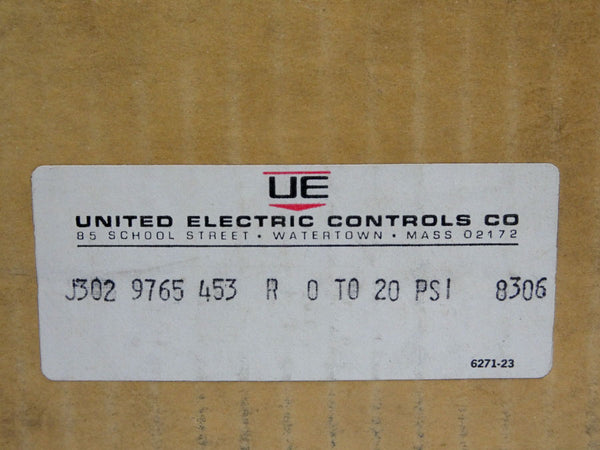 UNITED ELECTRIC J302-453 125/250VAC 15A 0-20PSI NSMP