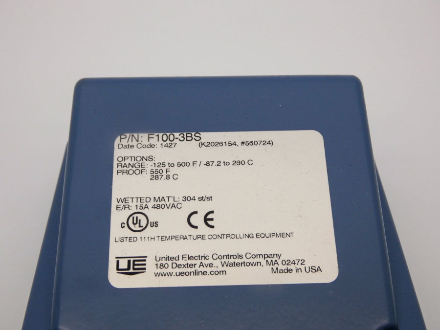 UNITED ELECTRIC F100-3BS 480VAC 15A NSNP