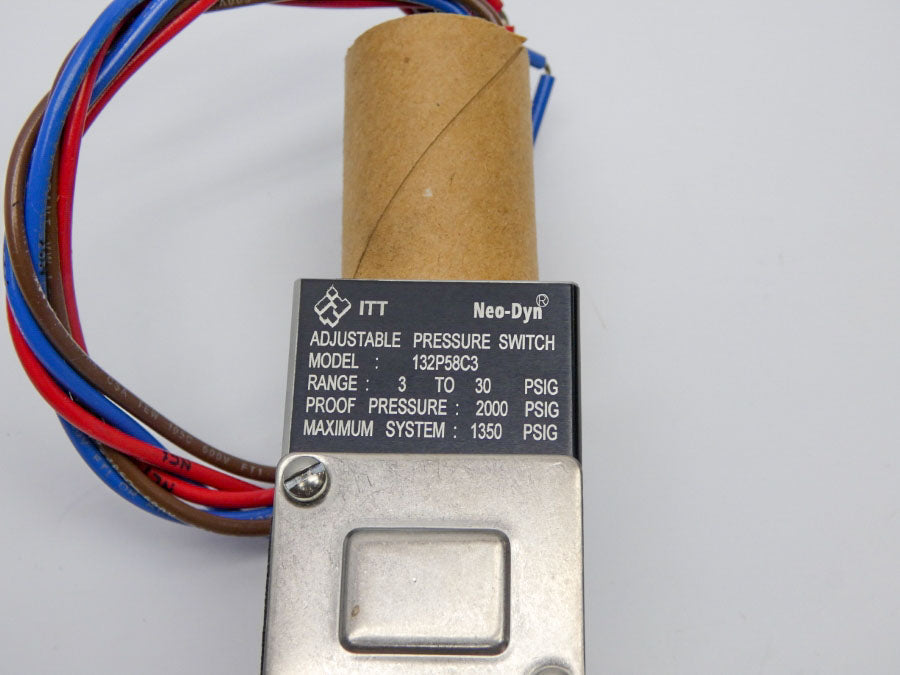 ITT 132P58C3 125/250VAC 11A 3-30PSI NSMP