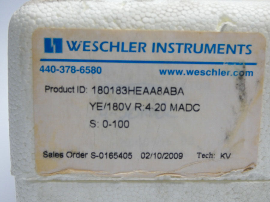 WESCHLER INSTRUMENTS 180183HEAA8ABA 180V NSMP