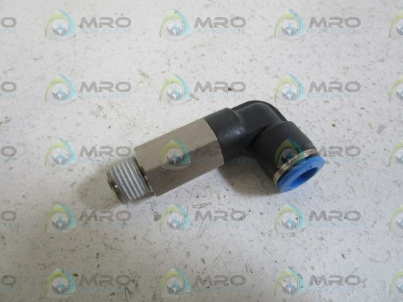 LOT OF 6 FESTO PUSH-IN L-FITTING QSLL-1/4-10 NSNP IN BAG