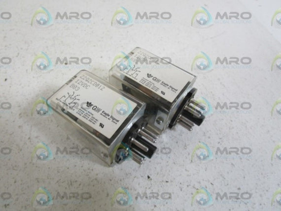 LOT OF 2 EAGLE SIGNAL RELAY 12VDC  22Q2CD012 UNMP