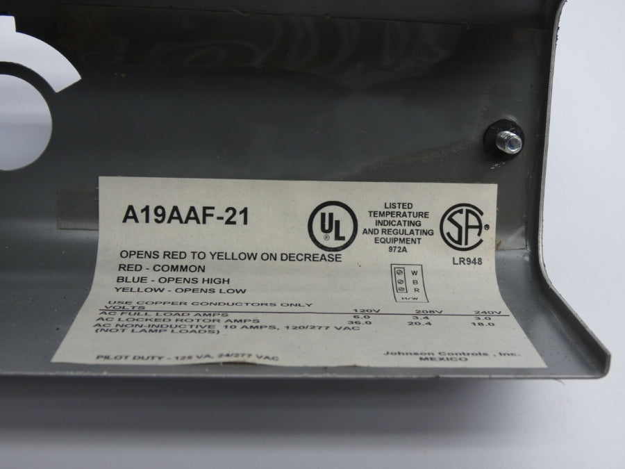 JOHNSON CONTROLS A19AAF-21C 120/277VAC 10A NSMP