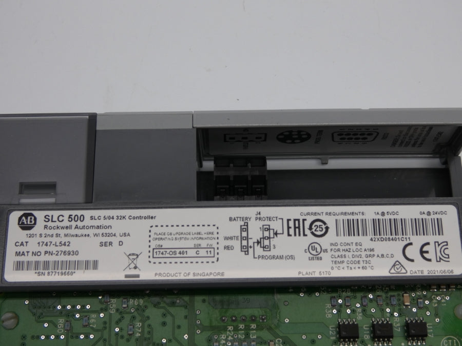 INDUSTRIAL SPARE PART 1747-L542 SER. D F/W 11 24VDC 1A NSMP