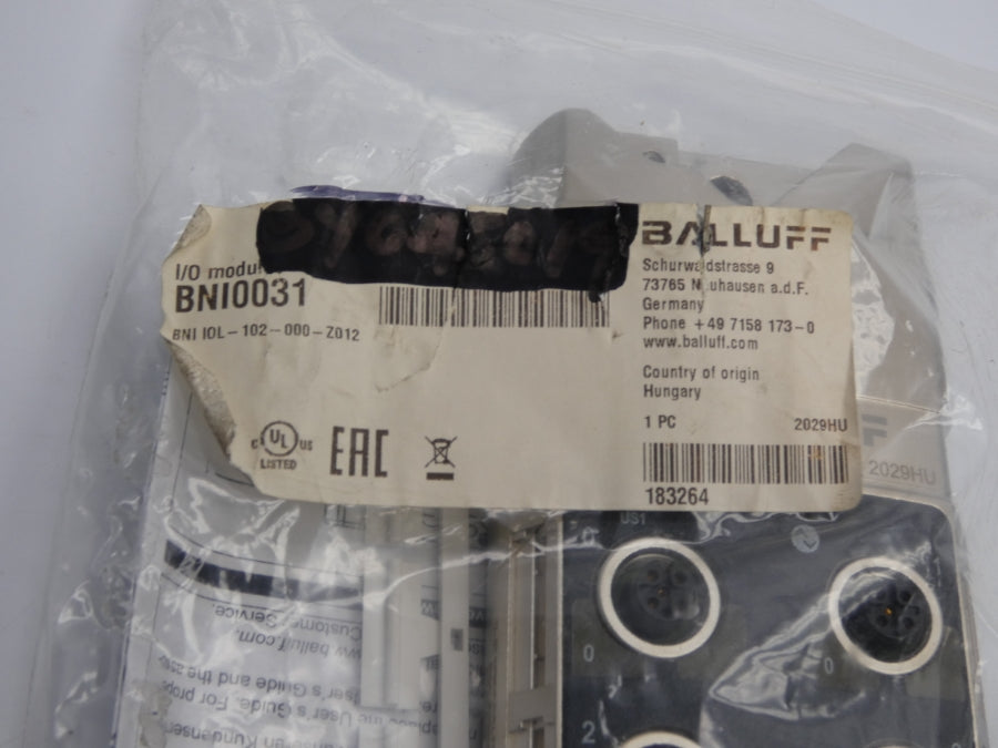 BALLUFF BNII0L-102-000-Z012 BNI0031 24VDC 1.6A NSMP