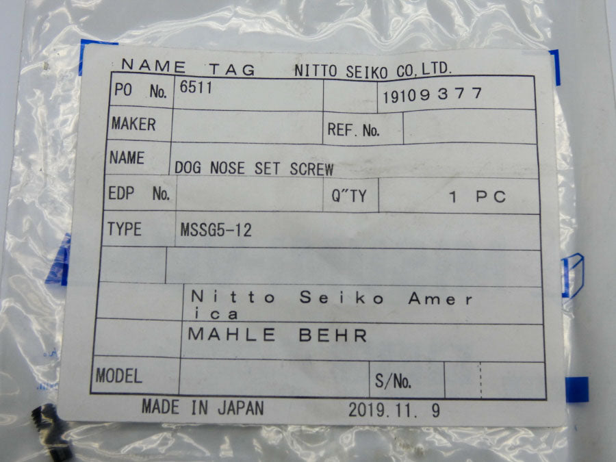 NITTO SEIKO MSSG5-12 NSMP