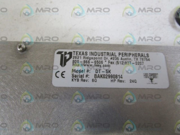 TEXAS INDUSTRIAL PERIPHERALS KEYBOARD DT-5K UNMP