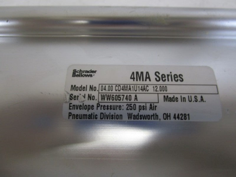 SCHRADER BELLOWS CYLINDER 04.00 CD4MA1U14AC 12.000 NSNP