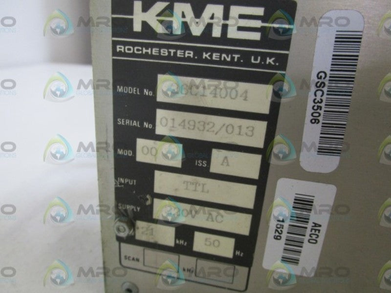 KME MONITOR 26C14004 (AS PICTURED) UNMP