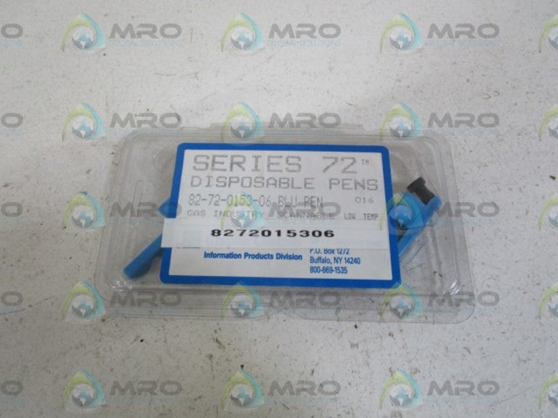 GRAPHIC CONTROLS DISPOSABLE PENS (BLUE) 82-72-0153-06 ORIGINAL PACKAGE