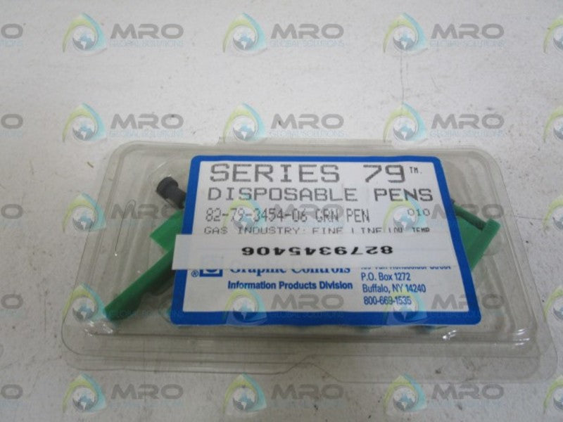 GRAPHIC CONTROLS DISPOSABLE PENS (GREEN) 82-79-3454-06 ORIGINAL PACKAGE