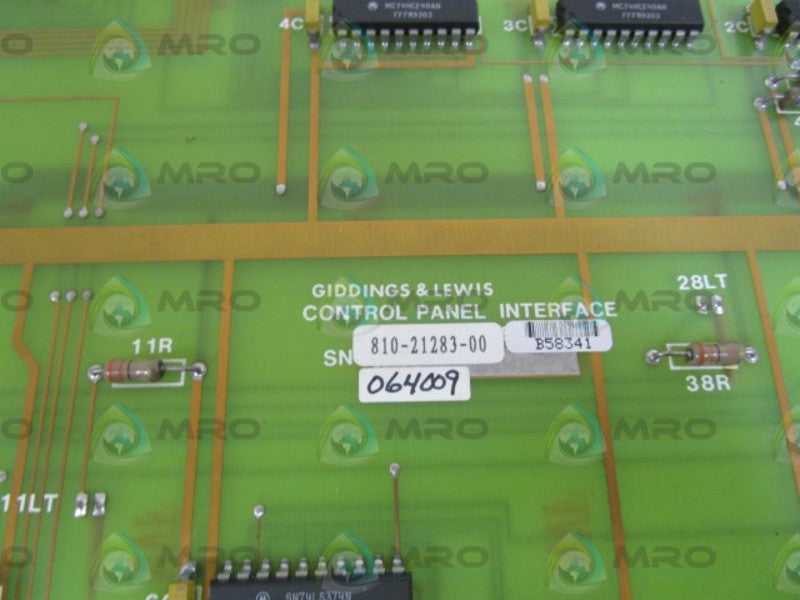 GIDDINGS & LEWIS CONTROL PANEL INTERFACE 810-21283-00 UNMP