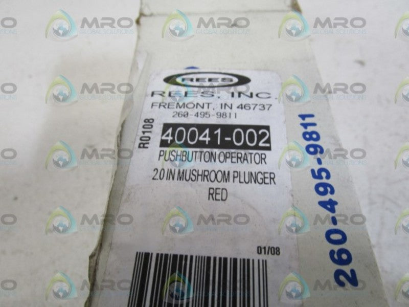 REES MUSHROOM PUSHBUTTON 40041-002 NSMP