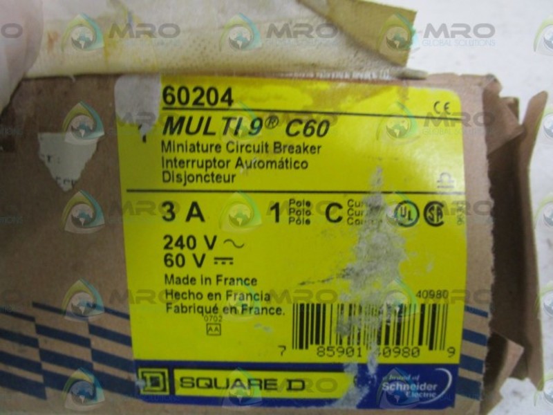 SQUARE D CIRCUIT BREAKER 60204 NSMP
