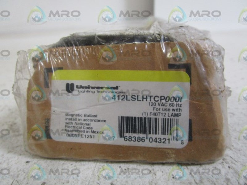UNIVERSAL MAGNETIC BALLAST 120VAC 412LSLHTCP000I ORIGINAL PACKAGE