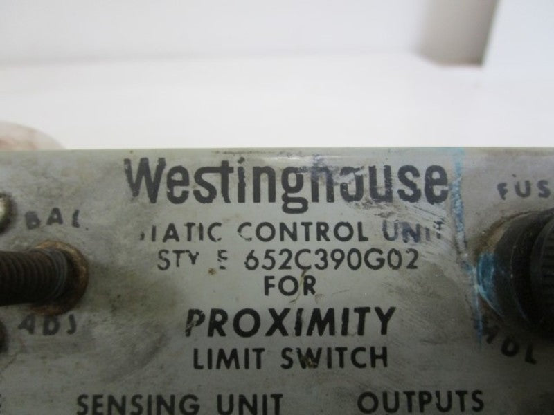WESTINGHOUSE PROXIMITY LIMIT SWITCH 652C390G02 (RUST-AS PICTURED) UNMP