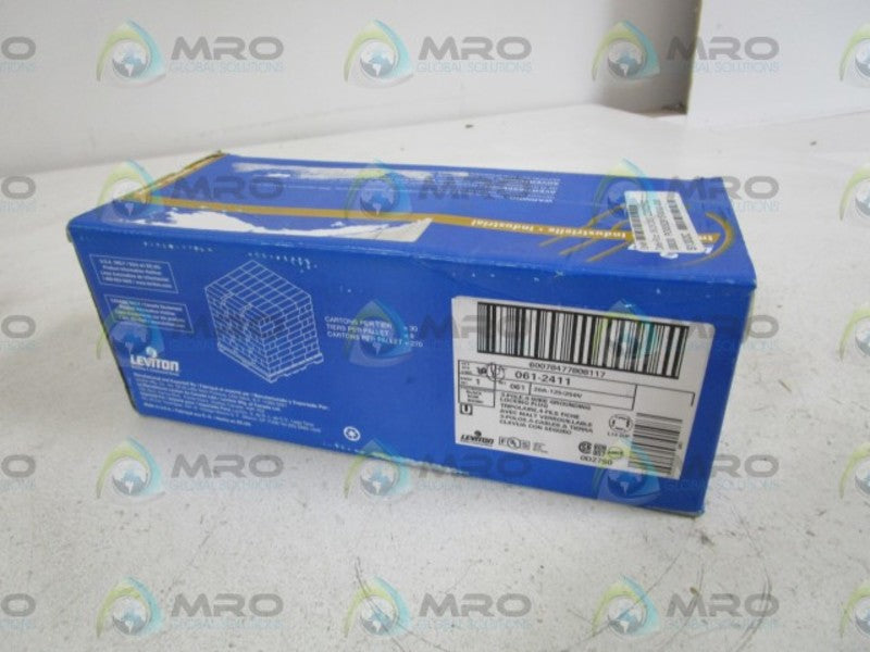 LOT OF 6 LEVITON LOCKING PLUG 061-2411 NSMP