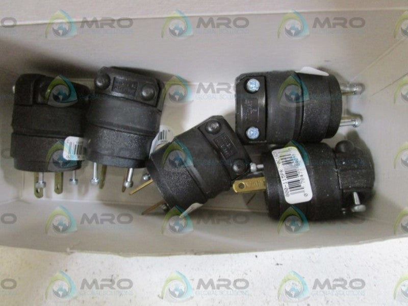 LOT OF 5 LEVITON ROUND PLUG 115PR NSMP